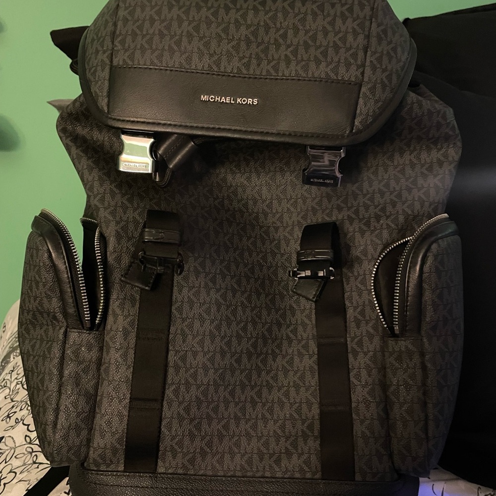 Michael Kors Charcoal and black Backpack